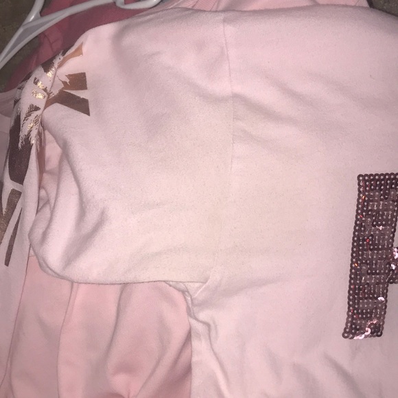 Victoria Secret Pink long sleeved rose gold tee - Picture 3 of 5